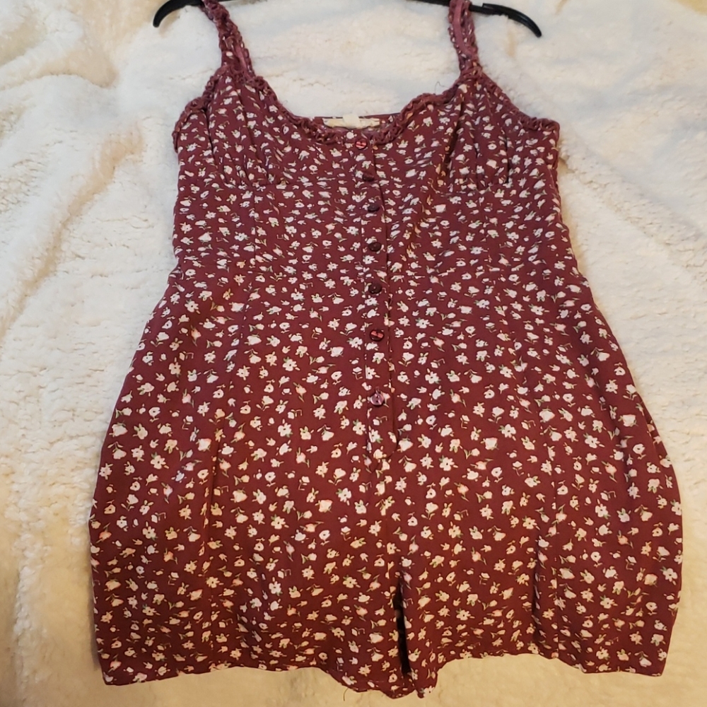 burgundy romper